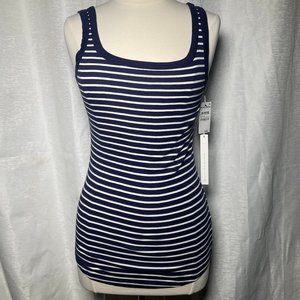 Navy and White Striped Tank Top